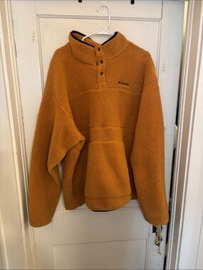 Columbia Mustard Yellow Sherpa Snap Pullover